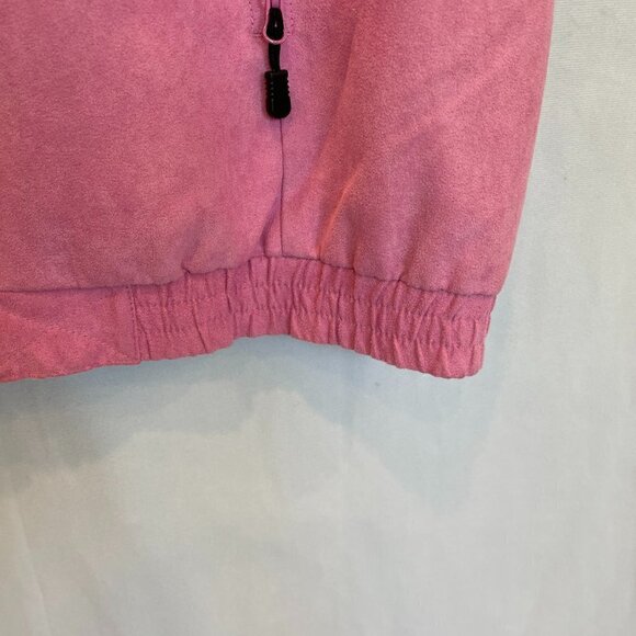 Tres Bien Jacket Women's Size Medium Dusty Rose Pink Suede Polyester Zip Front - Picture 5 of 8